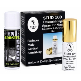 Pachet Cremă Pentru Potență Penis Booster 125ml + Spray Stud 100 Original pe xBazar