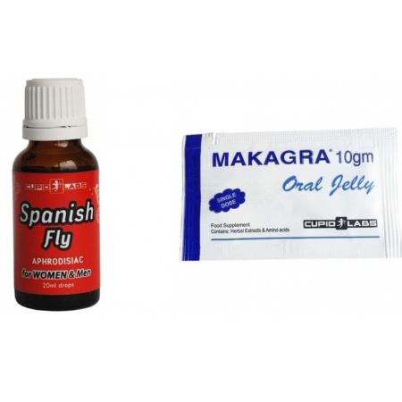 Pachet Stimulent Makagra Oral Jelly 10g + Picaturi Afrodisiace Spanish Fly 20ml