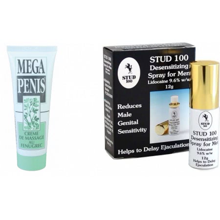 Pachet Crema Marire Mega Penis 75ml + Spray Stud 100 Original