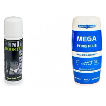Pachet Gel Marire Penis Mega Penis Plus 65ml Si Crema Pentru Potenta Penis Booster 125ml