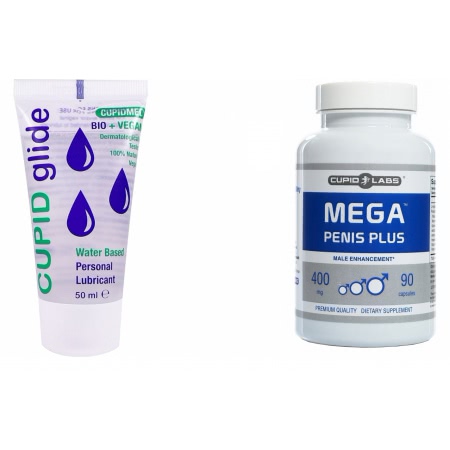 Pachet Pastile Marirea Penisului Mega Penis Plus 90buc + Lubrifiant Bio Cupid Glide
