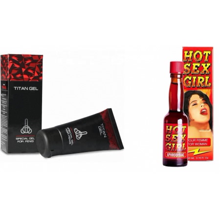 Pachet Crema Marirea Penisului Titan Gel Original 50ml + Afrodisiac Hot Sex Girl 20ml