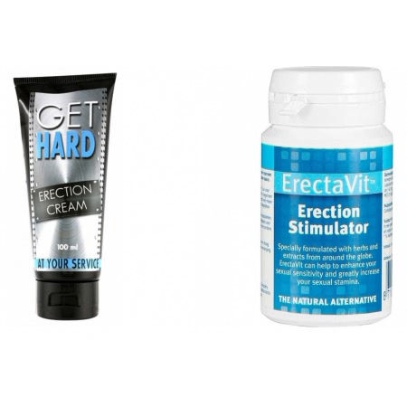 Pachet Crema Erectie Get Hard 100ml + Pastile Erectie ErectaVit 15 capsule