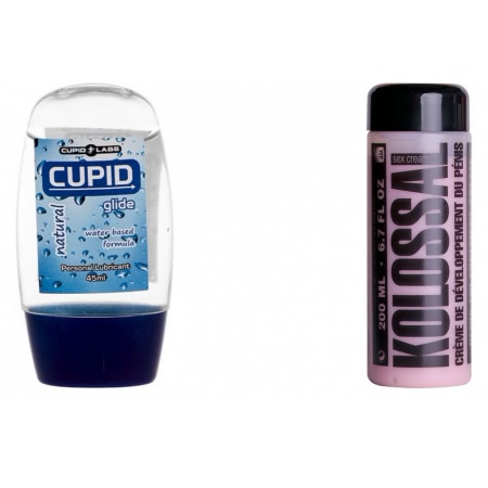 Pachet Crema Marire Penis Kolossal 200ml + Lubrifiant Cupid Glide