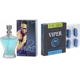 Pachet Parfum cu Feromoni Pheromen 15ml + Pastile Potenta Viper FR 4 capsule pe xBazar