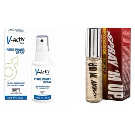 Pachet Spray V-activ Penis Power For Men 50ml + Spray Erectie Spray M-Up 22ml pe xBazar