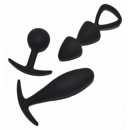 Set of Anal Plugs Basel Size S Negru
