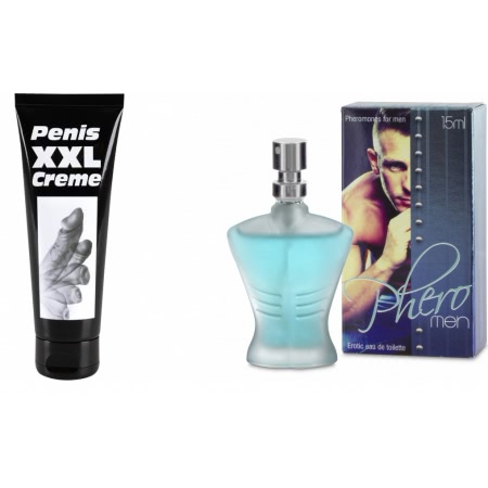 Pachet Crema Erectie Penis XXL 80ml + Parfum cu Feromoni Pheromen 15ml