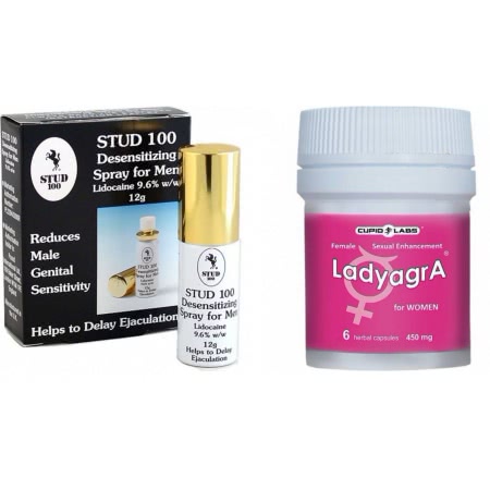 Pachet Spray Stud 100 Original + Pastile Libido Ladyagra 6buc