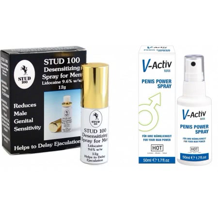 Pachet Spray V-activ Penis Power For Men 50ml + Spray Stud 100 Original