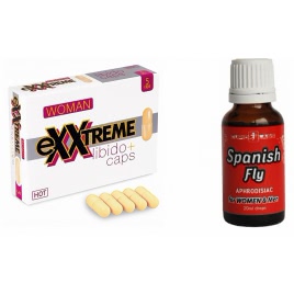 Pachet Capsule Femei eXXtreme Libido Afrodisiac 5buc + Picaturi Afrodisiace Spanish Fly 20ml pe xBazar