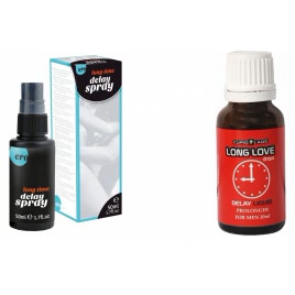 Pachet Spray HOT Delay 50 ml + Picaturi Ejaculare Precoce Long Love 20ml pe xBazar