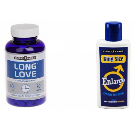 Pachet Crema Marirea Penisului Enlargo 100ml + Pastile Ejaculare Precoce Long Love 90buc