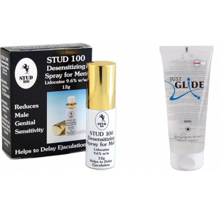 Pachet Spray Stud 100 Original + Lubrifiant Just Glide Anal 200ml