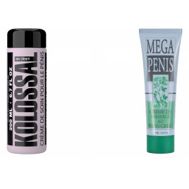 Pachet Crema Marire Mega Penis 75ml + Crema Marire Penis Kolossal 200ml pe xBazar