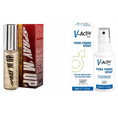 Pachet Spray V-activ Penis Power For Men 50ml + Spray Erectie Spray M-Up 22ml