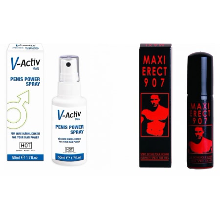 Pachet Spray V-activ Penis Power For Men 50ml + Spray Pentru Potenta Maxi Erect 907