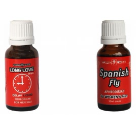 Pachet Picături Afrodisiace Spanish Fly 20ml + Picături Ejaculare Precoce Long Love 20ml pe xBazar