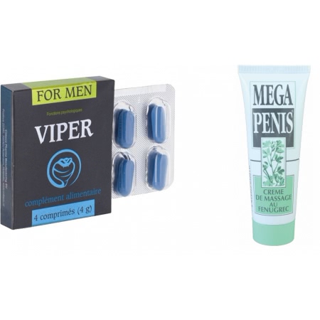 Pachet Crema Mega Penis + Pastile Viper FR 4