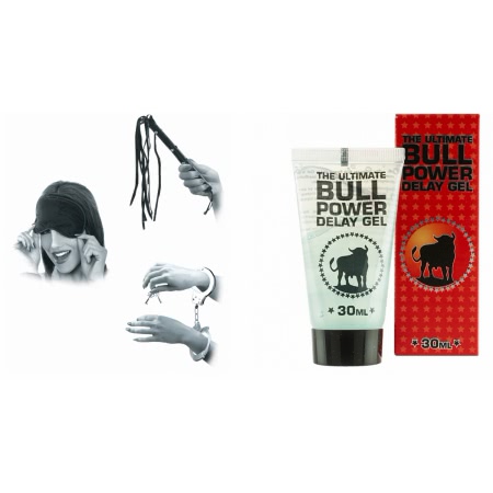 Pachet Set Limited Edition Lovers Fantasy Negru + Gel Ejaculare Prematura Bull Power Delay 30ml