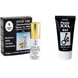 Pachet Spray Stud 100 Original + Gel Marirea Penisului Mr XXL Gel 50ml pe xBazar