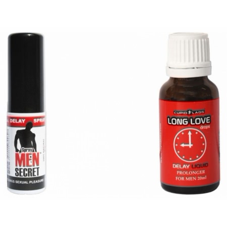 Pachet Spray Ejaculare Precoce Men Secret 15ml + Picaturi Ejaculare Precoce Long Love 20ml