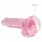 Dildo Realistic Cu Testicule 19cm Roz