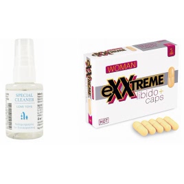 Pachet Capsule Femei eXXtreme Libido Afrodisiac 5buc + Special Cleaner Love Toys 50ml pe xBazar