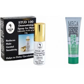 Pachet Crema Marire Mega Penis 75ml + Spray Stud 100 Original pe xBazar
