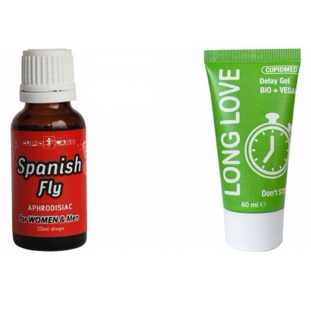 Pachet Gel Ejaculare Precoce Long Love 50ml + Picaturi Afrodisiace Spanish Fly 20ml