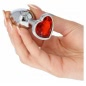 Anal Plug Heart Jewel Plug Small Roșu