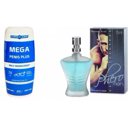 Pachet Parfum cu Feromoni Pheromen 15ml + Gel Marire Penis Mega Penis Plus 65ml