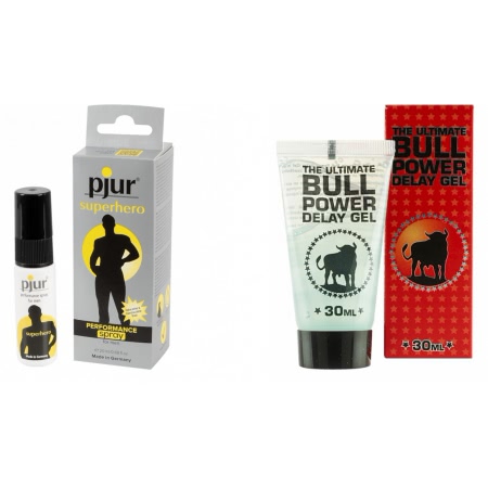 Pachet Pjur Superhero Spray For Men 20ml + Gel Bull Power Delay 30ml