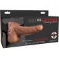 Strap On Hollow Rechargeable Fetish Fantasy 18 cm Caramel