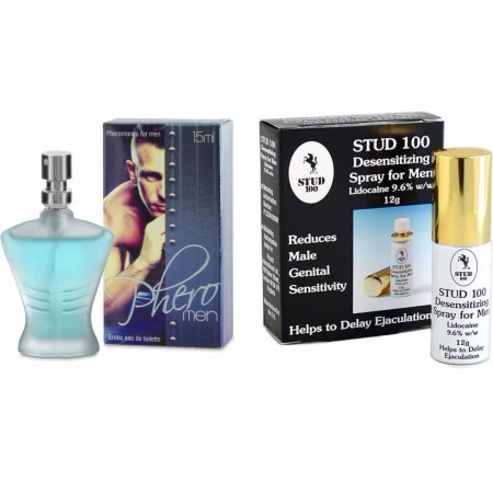 Pachet Parfum Feromoni Pheromen 15ml + Spray Stud 100 Original