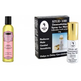 Pachet Spray Stud 100 Original + Ulei Masaj Gradina Placerii Kama Sutra 236ml pe xBazar