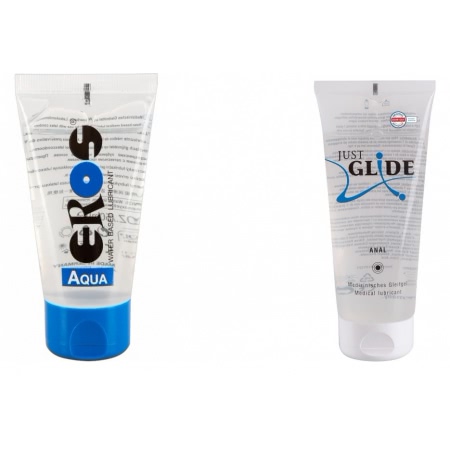 Pachet Lubrifiant Just Glide Anal 200ml + Lubrifiant Eros Aqua 50ml