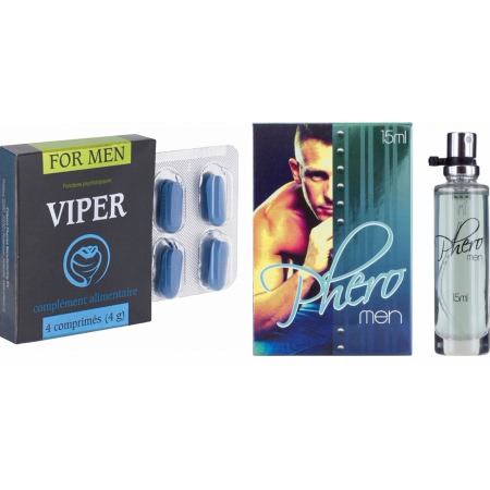 Pachet Parfum cu Feromoni Pheromen 15ml + Pastile Potenta Viper FR 4 capsule