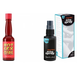 Pachet Spray HOT Delay 50 ml + Afrodisiac Hot Sex Girl 20ml pe xBazar