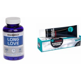 Pachet Pastile Ejaculare Precoce Long Love 90buc + Penis Marathon Long Power Creme 30ml pe xBazar