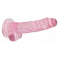 Dildo Realistic Cu Testicule 19cm Roz
