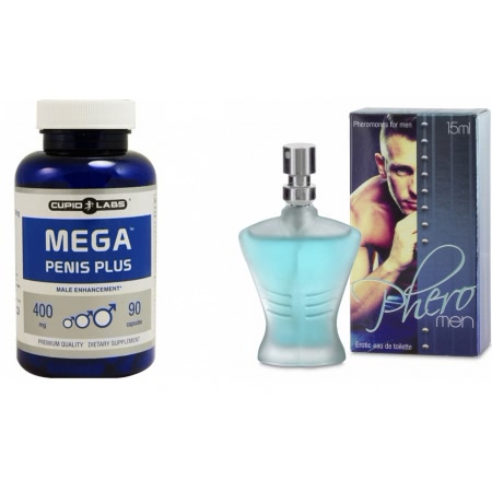 Pachet Parfum cu Feromoni Pheromen 15ml + Pastile Marirea Penisului Mega Penis Plus 90buc