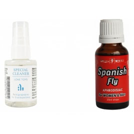 Pachet Picaturi Afrodisiace Spanish Fly 20ml + Special Cleaner Love Toys 50ml pe xBazar
