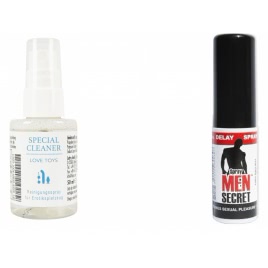 Pachet Spray Ejaculare Precoce Men Secret 15ml + Special Cleaner Love Toys 5 pe xBazar