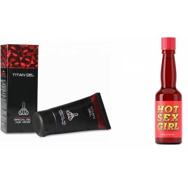 Pachet Crema Marirea Penisului Titan Gel Original 50ml + Afrodisiac Hot Sex Girl 20ml pe xBazar