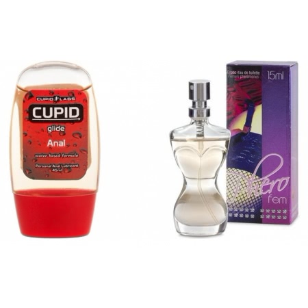 Pachet Parfum Feromoni PheroFem 15ml + Lubrifiant Cupid Glide Anal 45ml