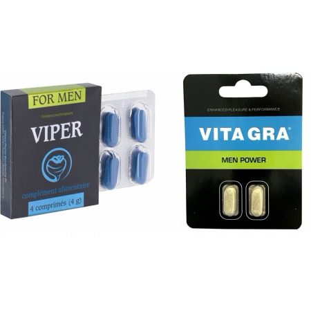 Pachet Pastile Potenta Vita Gra 2buc + Pastile Potenta Viper FR 4 capsule