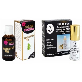 Pachet Spray Stud 100 Original + Afrodisiac Spanish Fly Strong Gold Women 30ml pe xBazar