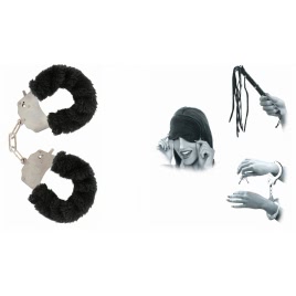 Pachet Set Limited Edition Lovers Fantasy Negru + Catuse Furry Fun Cuffs Negru pe xBazar
