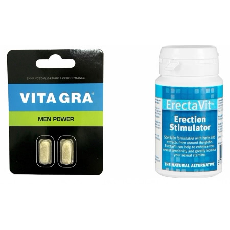 Pachet Pastile Potenta Vita Gra 2buc + Pastile Erectie ErectaVit 15 capsule